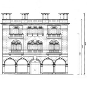 Originalmente se llama Palacio Núñez Casanova y fue construido en 1924. Fue originalmente encargado por Carlota Núñez y antiguamente se usaba como acceso para coches.